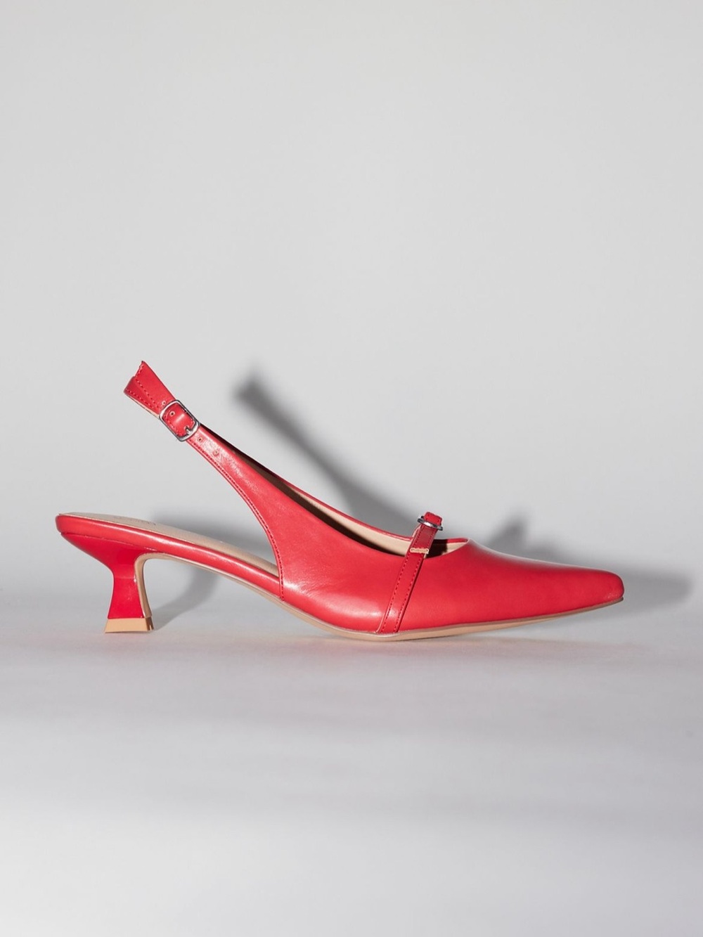 2 PAIRS Urban Outfitters Petra Buckle Slingback Heel Red & Black | US 6 - Picture 10 of 13
